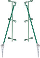 Einbauset mit 60mm Schellen, grün, für Maschendrahtzaun bis 175cm Höhe mit Einschlagbodenhülsen