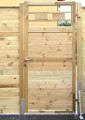 Lamellentür kdi - Holz mit Zierelement "Matze", Lamellentürbeschläge und dem passenden Schließset