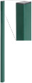 Vierkant - Pfosten 6x4 cm, verzinkt und grün beschichtet, für Stabmattenzäune.